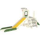 Scivolo per Bambini 1-3 Anni 191x100x84 cm con Arrampicata e Canestro in HDPE Crema      
