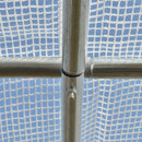 Serra per Orto da Giardino 2,95x2x2m in Acciaio e Polietilene Bianca