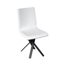 Sedia 40/44x42x86 cm Aury gambe Antracite in Similpelle Bianca