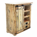 Mobile Cantinetta Portabottiglie 1 Anta 2 Ripiani e Cassetti 90x45x100 h cm in Legno