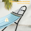 Supporto per Amaca 278x97x112 cm Regolabile e Antiscivolo con Ganci a S in Acciaio Nero      