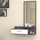 Mobile ingresso con specchio 80x35x116 cm Joy bianco ghisa