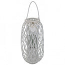 Lanterna Caroline   in Vimini Bianco