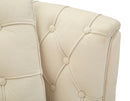 Divanetto Budapest Crema con Cuscini 130x83x91 cm in Compensato e Spugna e Ferro e Poliestere Crema      