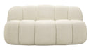 Divanetto Ball Bianco 145x80x69 cm in Compensato e Spugna e Poliestere Bianco      