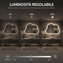 Specchio Nuvola 50x70 cm con LED 3 Colori Dimmerabile con Pulsante Touch      