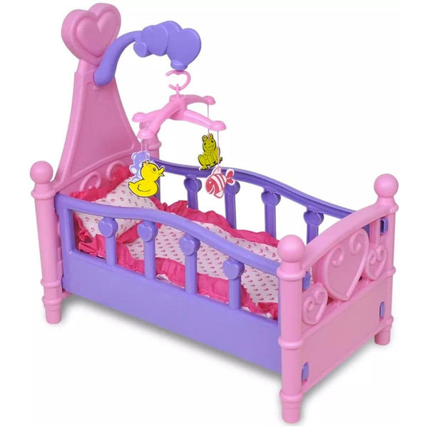 sconto Culla per Bambole Lettino Culletta Bambolotto con Giostrina Giocattolo Bambini