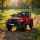 Macchina Elettrica per Bambini Fuoristrada Adventure 12V con Telecomando Rosso