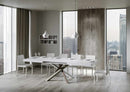 Tavolo Allungabile 120/380x90 cm Volantis Bianco Frassino Gambe Multicolore 4/C      
