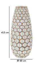 Vaso Resina Tibet Ø20x45,5 cm in Resina Bianco effetto lavato      