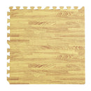 Tappeto Puzzle per Bambini Effetto Legno 4 Pezzi 60x60 cm Teak