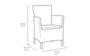 Poltrona da Giardino 62x60x89 cm in Resina Keter Iowa Dining Chari Bianca