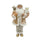 Babbo Natale Abito Rosa Glitter H110 cm con Mini Lucciole e Suoni