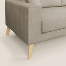 Divano 3 Posti 186x95x91 cm in Tessuto Beige