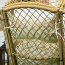 Sedia da Giardino a Uovo con Seduta Imbottita e Poggiatesta 88x85x143 cm in Rattan PE e Acciaio 
