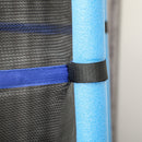 Tappeto Elastico per Bambini Ø163x190 cm con Rete di Sicurezza e Pali Imbottiti Età 3-10 Anni Blu    