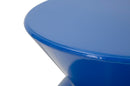 Tavolinetto Zag Blu Ø37,5x45 cm in Metallo Blu      