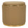 Puff con Contenitore London Marrone Ø46,5x44 cm in Pino e MDF e Spugna e Metallo e PU
