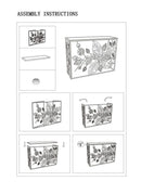 Console Glam Dark 111,8x41,9x80 cm in Ferro e MDF e Specchio Multicolor      