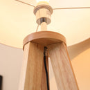 Lampada da Terra 45x45x147 cm E27 Paralume in Tessuto Bianco