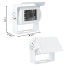 Telecamera Retromarcia per Furgoni e Camper 18 Led Infrarossi Retrocamera Bianco