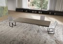 Tavolo Allungabile 160/264x90 cm Niket Tortora Gambe Bianche      