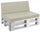 Cuscini per Pallet 120x80 cm Seduta e Schienale in Similpelle Mariotti Reforma Beige