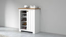 Scarpiera 2 Ante 84x42x100 cm Figo 2A Bianco Opaco/Rovere Wotan  