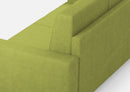 Divano 3 Posti 208x85x85 cm Sakar in Tessuto Verde