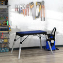 Banco da Lavoro 4 in 1 Pieghevole 132x82,5x77,5 cm in Lega di Alluminio