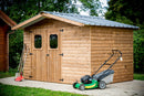 Casetta Box da Giardino 3,16x2,4 m Senza Pavimento in Legno Picea Massello 19mm Tetto in Acciaio Therma