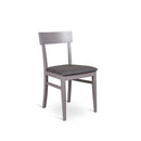 Set 2 Sedie 44x45xH82 cm in Legno Laccato Monaco Grigio Scuro