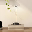 Lampada da Tavolo Touch Luce Led 3 Tonalità Ricaricabile con USB in Acciaio Nero  