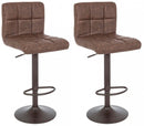 Set 2 Sgabelli Bar 42x51x92/113h cm Greyson Marrone Vintage
