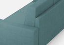 Divano 2 Posti 168x85x85 cm Sakar in Tessuto Petrolio