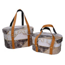 Set 2 Scatole in Similpelle con manici marmo ovale 
