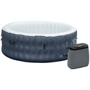 Vasca Idromassaggio da Esterno Gonfiabile Riscaldata Ø195x68 cm 950 Litri Blu Scuro