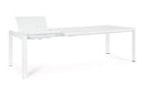 Tavolo Allungabile da Giardino 100x180/240x77.5 cm in Alluminio Kiplin Bianco