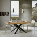 Tavolo Allungabile 180-440x90x77 cm Volantis Premium Quercia Natura Telaio Antracite 