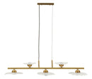Lampadario Emily 5 Luci Vetro Trasparente 100x18x24 cm in Ferro e Vetro Oro e Trasparente      