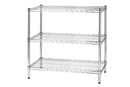 Scaffale 3 Ripiani 90x45x90 cm in Metallo Cromato Tosini