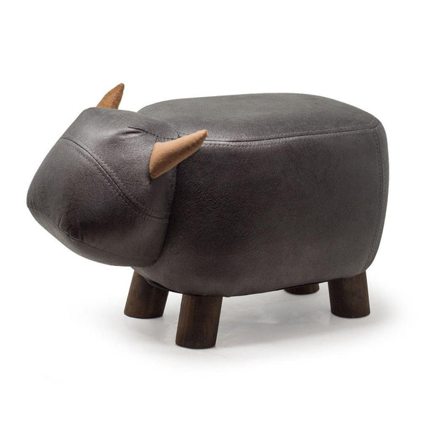 Sgabello Pouf Poggiapiedi per Bambini 50x23x27 cm Bisonte Grigio Divina Home acquista