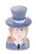 Vaso a Forma di Testa con Cappello H 25,4 cm