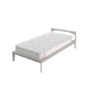 Topper Singolo 80x190 cm Memory Sfoderabile Fodera Silver con Elastici in Poliestere e Fibra Bianco