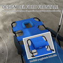 Lettino Prendisole da Giardino Pieghevole 72x194x31 cm in Acciaio e Tessuto a Rete Blu Scuro