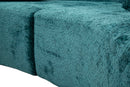Divano Island Petrolio 238x92x78 cm in Spugna e Poliestere Verde acqua      