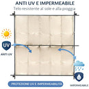 Pergola Gazebo Retrattile da Giardino 300x400x230 cm Anti UV e Impermeabile Beige      