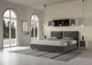 Letto Matrimoniale Imbottito in Microfibra Appia Large Grigio Varie Misure
