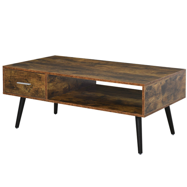 Tavolino Basso da Caffè 110x55x45 cm con Cassetto in Truciolare acquista