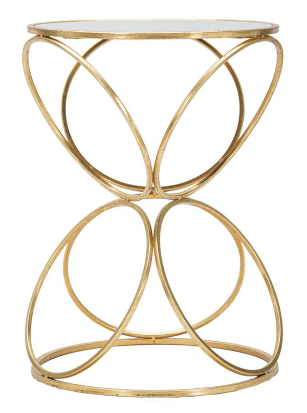 Tavolinetto Circly Ø38x53 cm in Ferro e Specchio Oro e Argento online